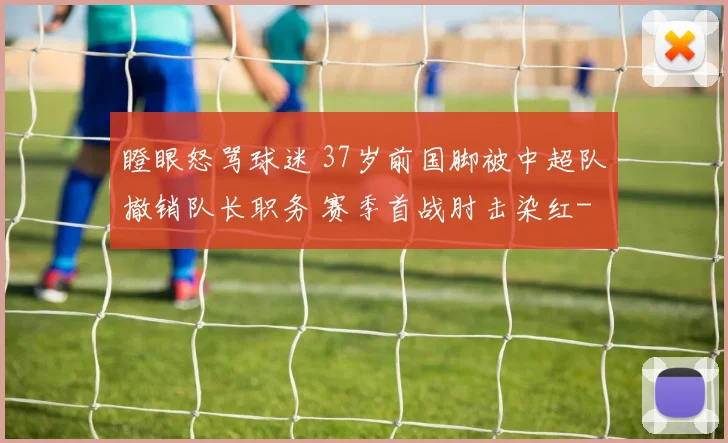 瞪眼怒骂球迷 37岁前国脚被中超队撤销队长职务 赛季首战肘击染红