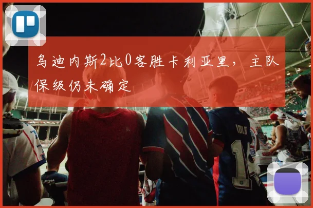 乌迪内斯2比0客胜卡利亚里，主队保级仍未确定